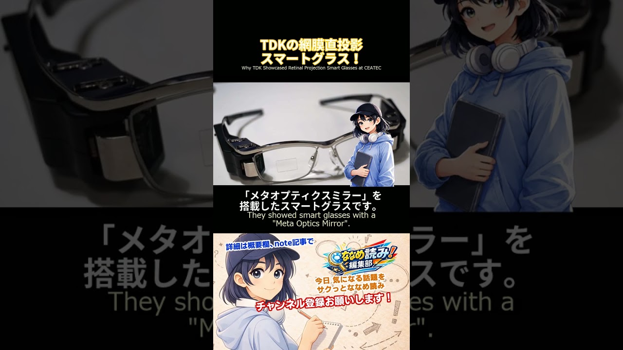 TDKが網膜投影ミラーを搭載したスマートグラスをCEATECで披露した理由
