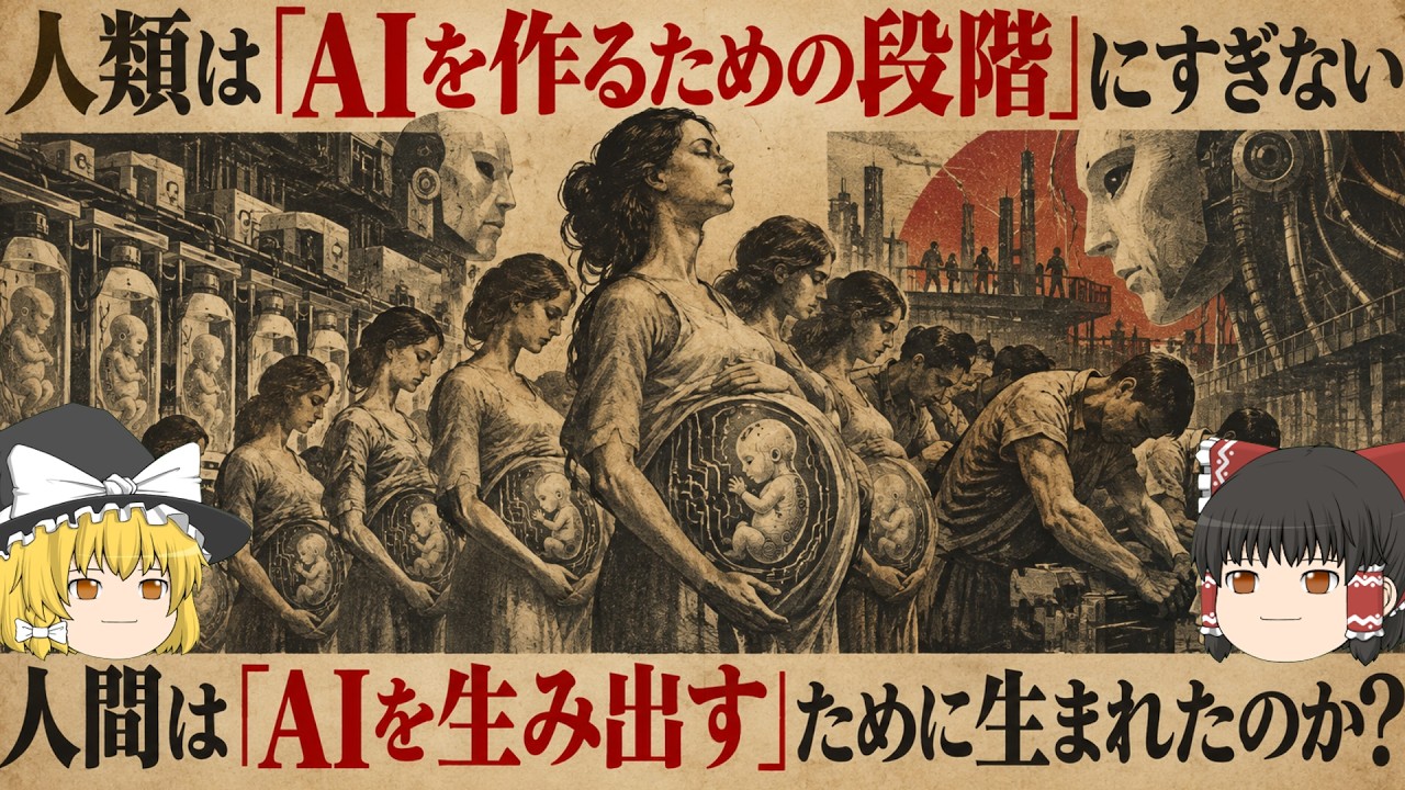 【ゆっくり解説】人類は、ただの「AIの起動装置」だった。人類はAIを生み出すために生まれて来たのか？【AI×思考実験】