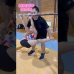 小学生体操選手の開脚柔軟がキツそー！どこまで開くの？#shorts #柔軟 #バレエ