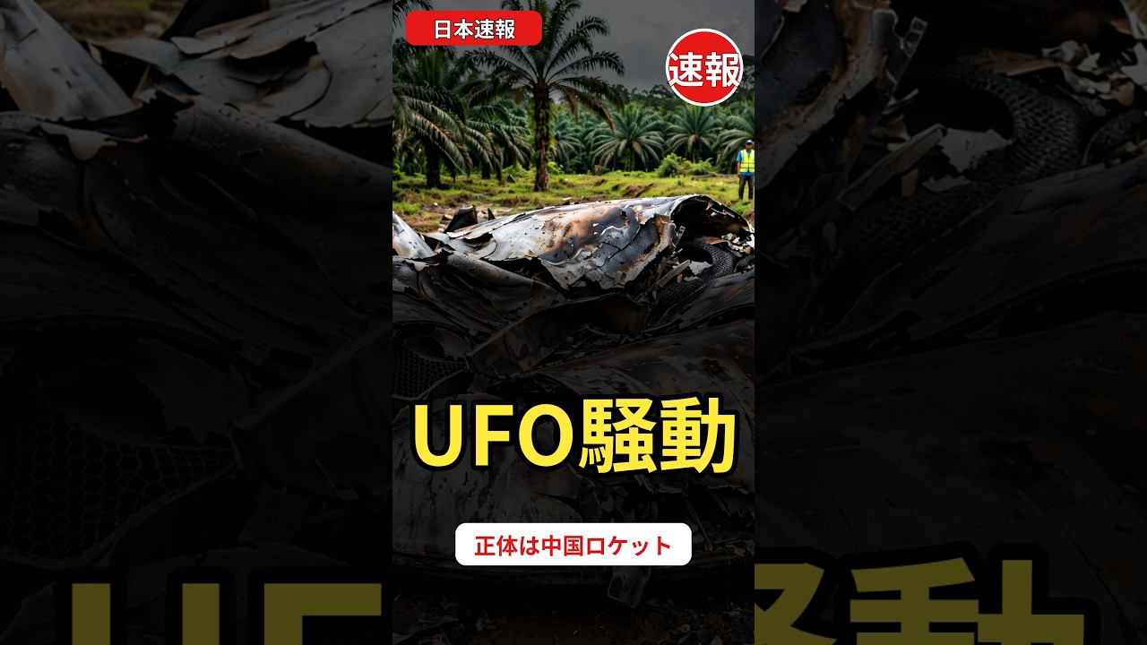 "UFO墜落"で騒然！インドネシア農園に直径4mの円盤 正体は中国ロケット｜日本速報