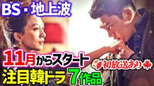 【BS＆地上波】１１月スタート韓ドラ７作品｜初放送あり🍁禁断の名作も登場🍂