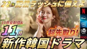 【11月新作韓ドラも超豪華❗️】先取り必見❗️11月新作韓国ドラマ＆10月全韓流ドラマ22作❗️