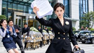 父母去世，她拿齐材料取遗产，柜员却让死者本人来！她只说三天后见，回来时全场傻眼！#逆袭 #都市 #爽剧 #大女主 #现代 #打脸